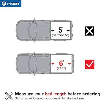 Amazon.com: Tyger Auto T3 Soft Tri-fold Truck Bed Tonneau